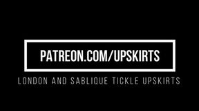 London and Sablique Tickle Battle Upskirts