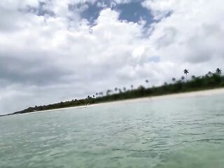 That guy pumped jizz and sea water into her butt. Salty anal creampie in front of everybody