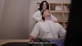 Office Stress Relief &mdash_ Secretary Gives Boss Erotic Massage &amp_ Blowjob
