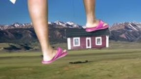 Goddess MXDominion Destroys a Tiny House in Pink Sandals 4k