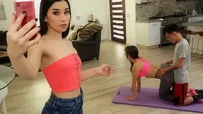 Aria Lee & Lexi Luna in Step mom And Step Son Do Yoga Together - MomsTeachSex