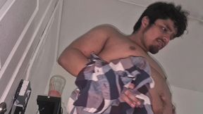 Piggy getting dressed for class