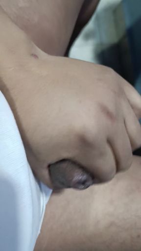 I jerk off until I get a little precum in the room.   Clip 1