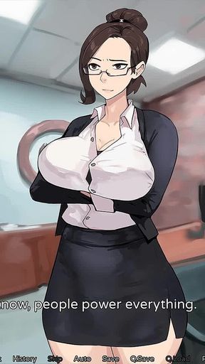 Hazelnut Latte: Mature MILF Shemale Blowjob and Cumshot in Her Office - Episode 14