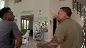 chloe cherry lunch delivery ends as interracial 3some dp session biw010