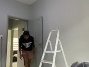 Horny big cock painter