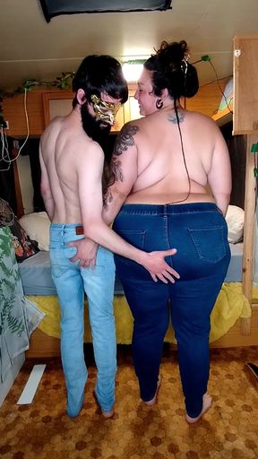 Carry &amp; Reward - Size Comparison, Bear Hug Lift and Lapsit Handjob