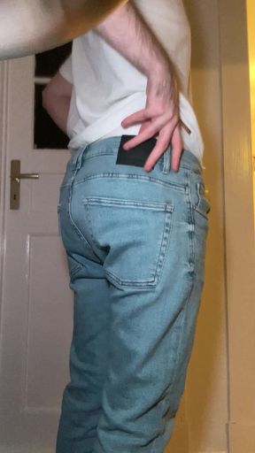 Diaper under jeans