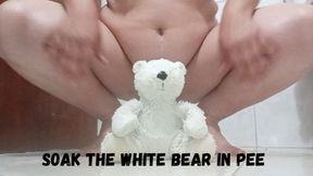 Soak the white bear in pee