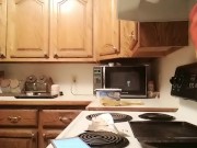 Sexy hard nipple teen milf eating ice cream from carton flashes perky small