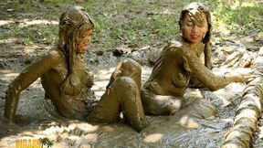 May and Nicole on the Mud Pole