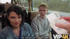 Pretty Big Titted Lady Is Fucking In The Bus