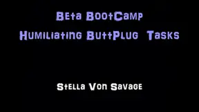 Booted Beta boy takes humiliating butt plug fall