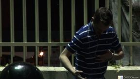 Brice Carson's Spectacular Public Cumshot Showdown -  Gay XXX