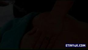 Gorgeous blonde fucked at massage