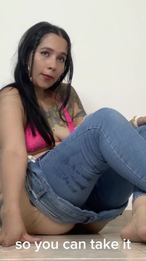 Must-see moment from &quot;HUMILIATION- THE CUCKOLD, fetish jeans and squirt&quot;