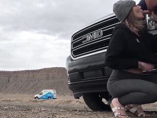 Oral-sex on the Road Restroom and Risky Hotel