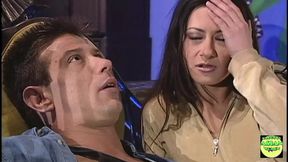 Artist's huge rod gets deepthroat and rides on from his busty brunette manager