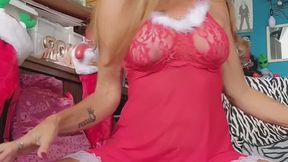 Sexy Santa in Lingerie & Socks