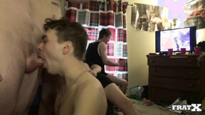 hung gay fuckers in a frathouse