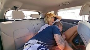 danny northwood gives cindy too much a blowjob in the back of a taxi in miami.