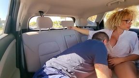 danny northwood gives cindy too much a blowjob in the back of a taxi in miami.