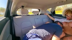 danny northwood gives cindy too much a blowjob in the back of a taxi in miami.