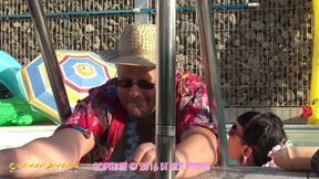 Carmen Rivera & Lady Vampira are celebrating a pool party with their slaves in the Femdom Empire Part 8