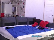 Perfect pervy pegging MILF pegging chastity cage DILF