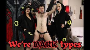 We're DARK Types!! Goddess Lilith & The Commandant double bondage ballbusting