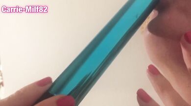 Black dildo deepthroat takes a German milf's cock down her throat