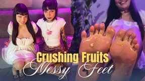 Miss Bimby & Mistress Kitty Crushing Fruits and Serving it to You (1080 - EN sub) POV - Wet & Messy - Dirty Feet - Food Fetish - Foot Fetish - Brunette - Tattoos & Piercings
