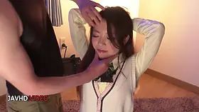 Miu Kimura's Explosive Threesome Adventure with Two Guys: Legendary Asian Blowjob Action!