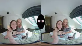 Daddy fucks two hot blondes in a wild threeway