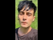 Chewing and swallowing ex - boyfriend cum ( solo cum eating after BJ vid )