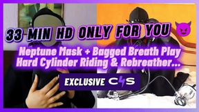 Neptune Rebreather & Cylinder Breath Play: Seductive Balloon Play + Hard Cylinder Riding – 33 Min HD Compilation