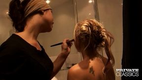 pantyhose seduction, backstage