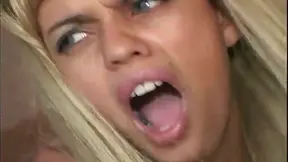 Horny Blonde Sandy Gets Fucked Hard In Her Two Tight Holes