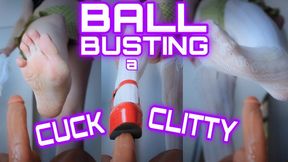 Ballbusting a Foot Cuck Clitty