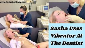 Tight Blonde uses a Vibrator at the Dentist Multiple Taboo Orgasms