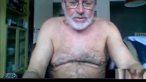 Silver Daddy Lars Jerks Off on Webcam