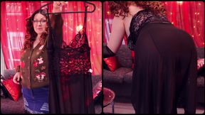 See-through Mesh Magic: Try on Haul Lingerie Dress