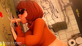 Velma Gloryhole Bathroom Blowjob Cum Scooby Doo