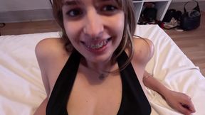 Busty Brace Face Maya Luz Fucks Me with Her Feet