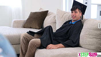 Stepsister and BFF get wild at college graduation party