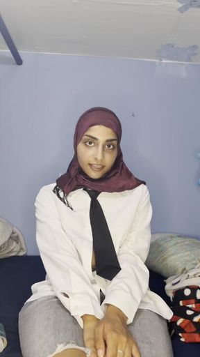 POV: Studying w/ Hijabi Classmate, Blowjob!