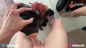 Double Latex Dolls Choked Gushing Cum Deepthroat Destroyed