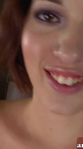Spectacular moment from &quot;Skinny brunette teen bitch try cum facial casting&quot;