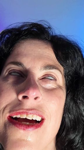 Emma Smile MILF Shows Her Nostrils Pressing Her Nose Fetish