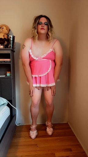 Sissy Olivia bought me heels. I put on a show! SFW